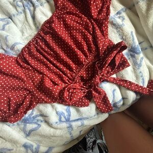 Red Polka Dot Blouse